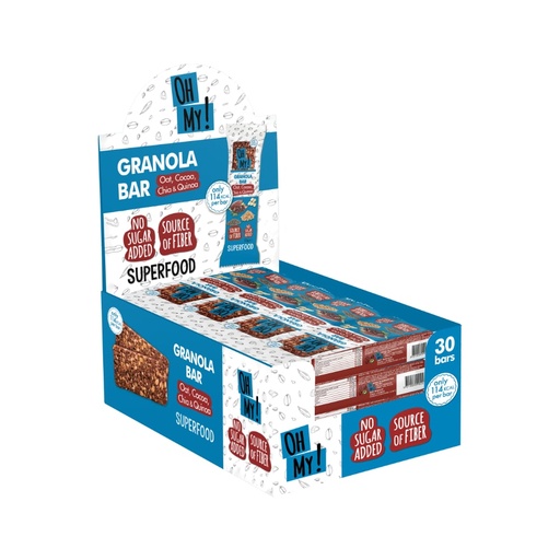 [5790] Barre de granola chocolat Oh My 30 pièces de 85gr
