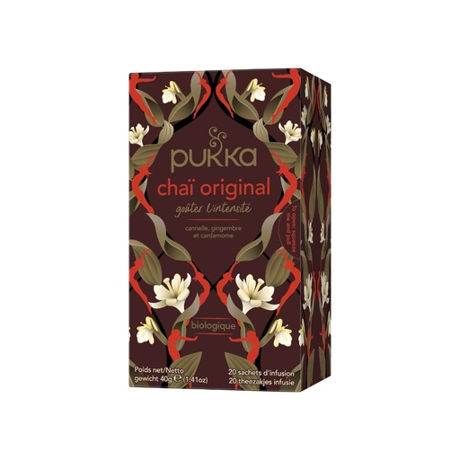 [6087] Thé noir chai original bio Pukka 20 sachets