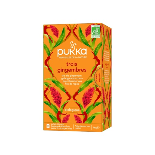 [6089] Infusion trois gingembres bio Pukka 20 sachets