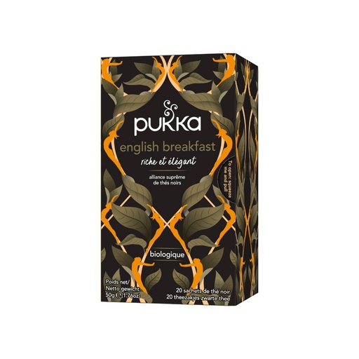 [6094] Thé noir élégant english breakfast bio Pukka 20 sachets