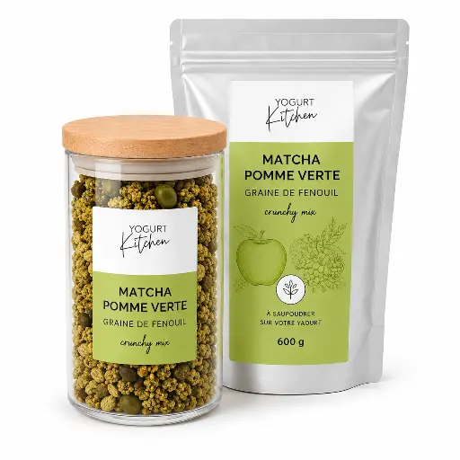 [5849] Toping matcha pomme verte graine de fenouil Yogurt Kitchen 600gr