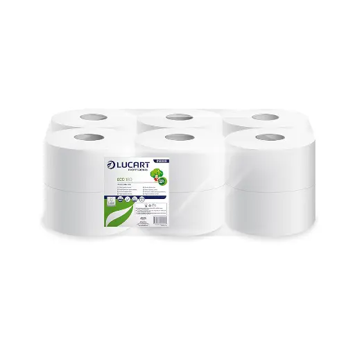 [5852] Papier toilette mini Jumbo Lucart 180m x 12 rouleaux