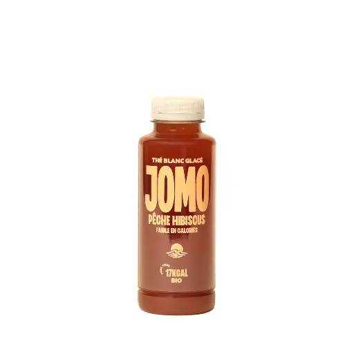 [5940] Thé blanc glacé pêche hibiscus bio Jomo 35cl x 12