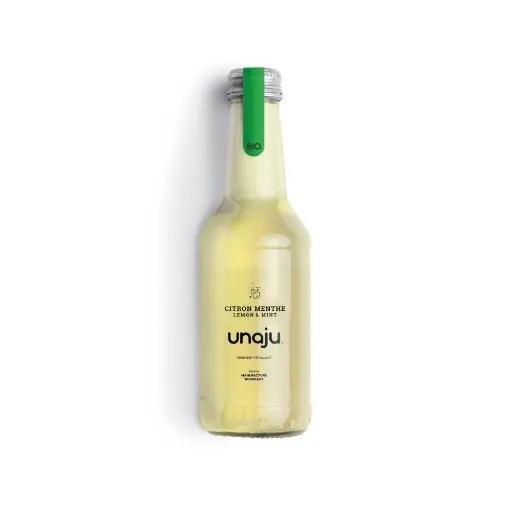 [5946] Boisson pétillante infusée citron menthe bio Unaju 25cl x 12