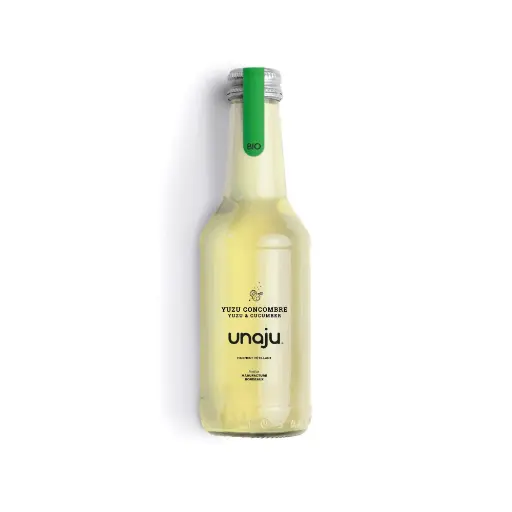 [5953] Boisson pétillante infusée yuzu concombre bio Unaju 25cl x 12