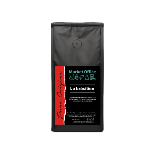 [5971] Café en grain Pure Origine Le Brésilien Market Office 1 kilo