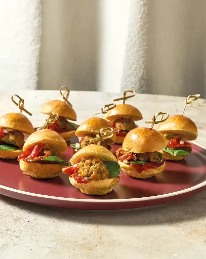 [9028] Les p'tits burgers veggie (35 pièces)