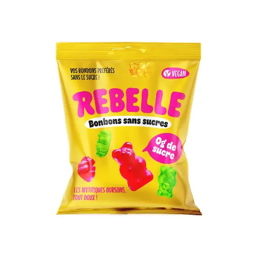 [6285] Bonbons fruity bears sans sucre vegan Rebelle 50gr 
