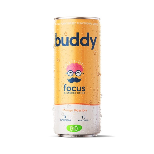 [6293] Boisson pétillante Buddy mangue passion 25cl x 12 