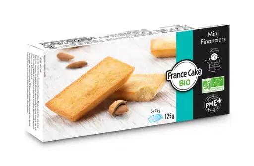 [6299] Financier aux amandes Bio 5 sachets individuels de 25gr