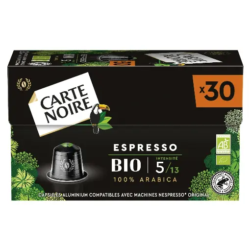 [6308] Capsules Carte Noire Espresso bio x 30