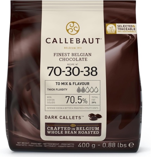 [6317] Gouttes de Chocolat noir 70% Callebaut 400gr  