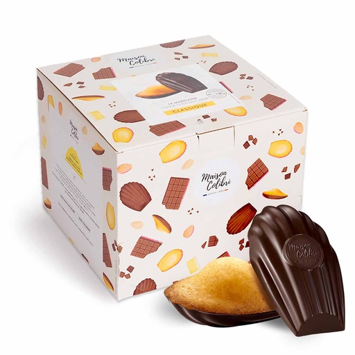 [6350] Madeleine noisette coque chocolat lait Maison Colibri boite distributrice 30 x 26gr  