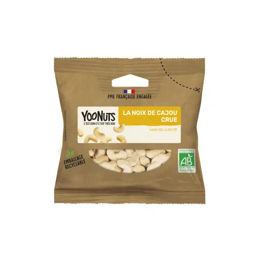 [6382] La noix de cajou crue bio Yoonuts 40gr