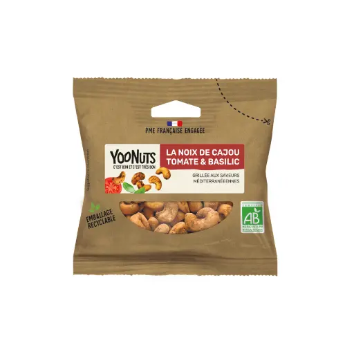 [6383] La noix de cajou tomate et basilic bio Yoonuts 40gr