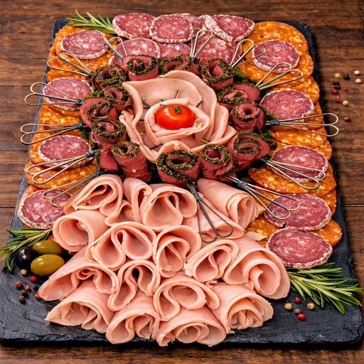 [6395] L'art de la charcuterie : le plateau prestige halal (10-12 personnes)