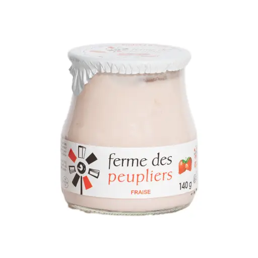[9127] Yaourt brassé fraise 140gr Ferme des Peupliers
