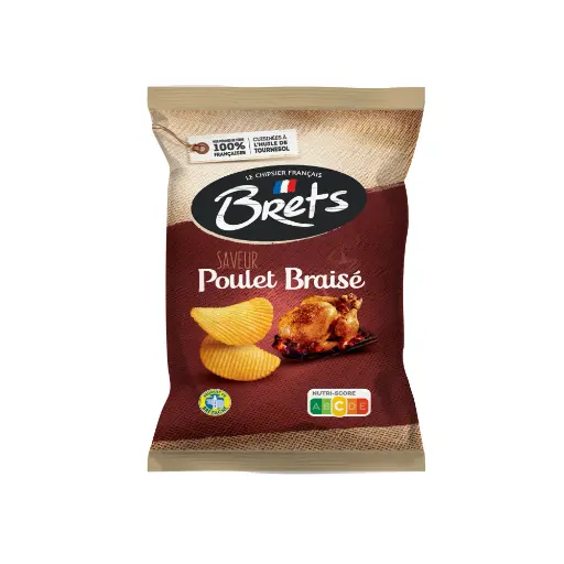 [6453] Chips saveur poulet braisé Brets 25gr
