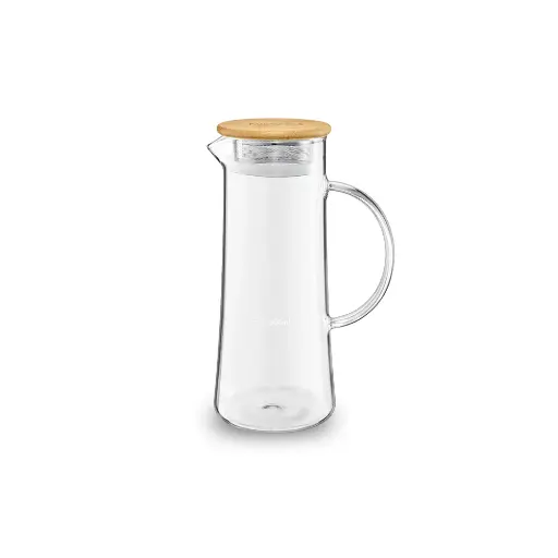 [6456] Carafe pour thé glacé 1,1 litre en verre avec filtre intégré