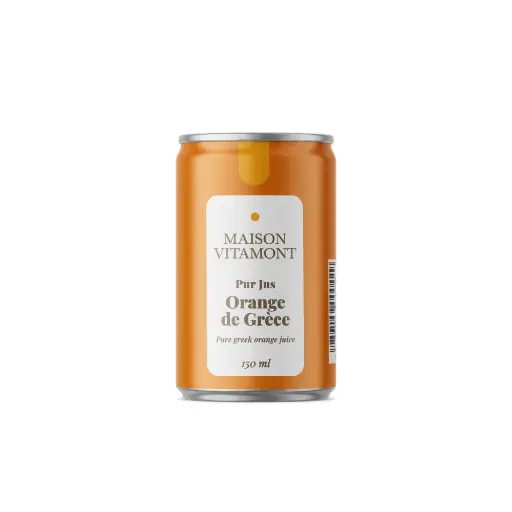 [6465] Pur jus d'orange de Grèce bio Maison Vitamont en canette de 15cl x 24 